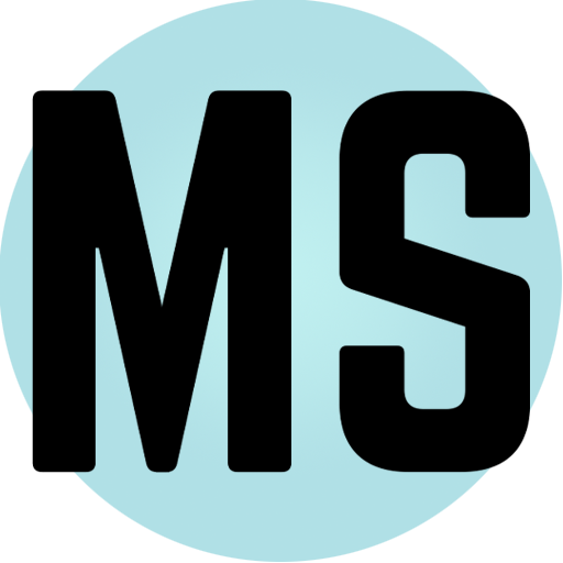 The letters MS on a pale blue circular background.